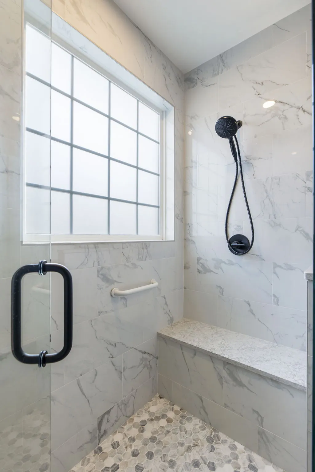 Walk-in shower — Cumming bathroom remodel by HomeVantage