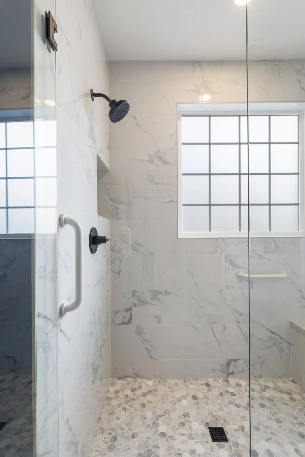 Walk-in shower — Cumming bathroom remodel by HomeVantage