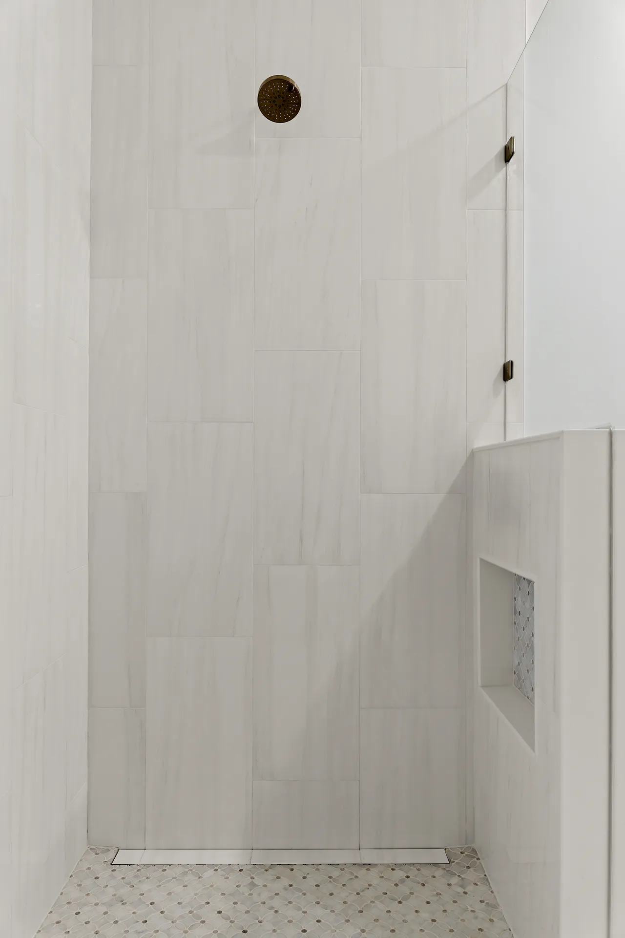 Walk-in shower — Duluth bathroom remodel by HomeVantage