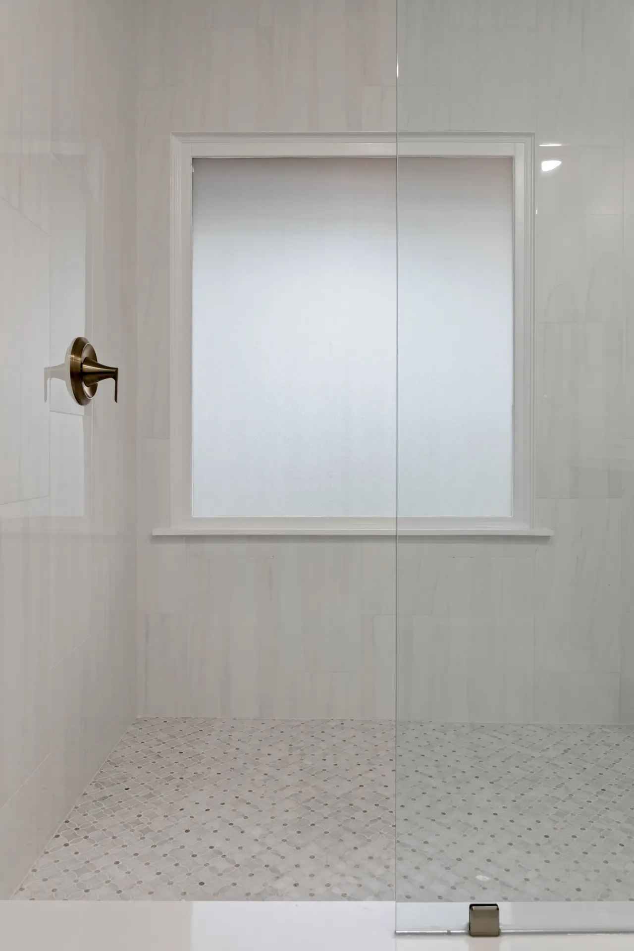 Walk-in shower — Duluth bathroom remodel by HomeVantage