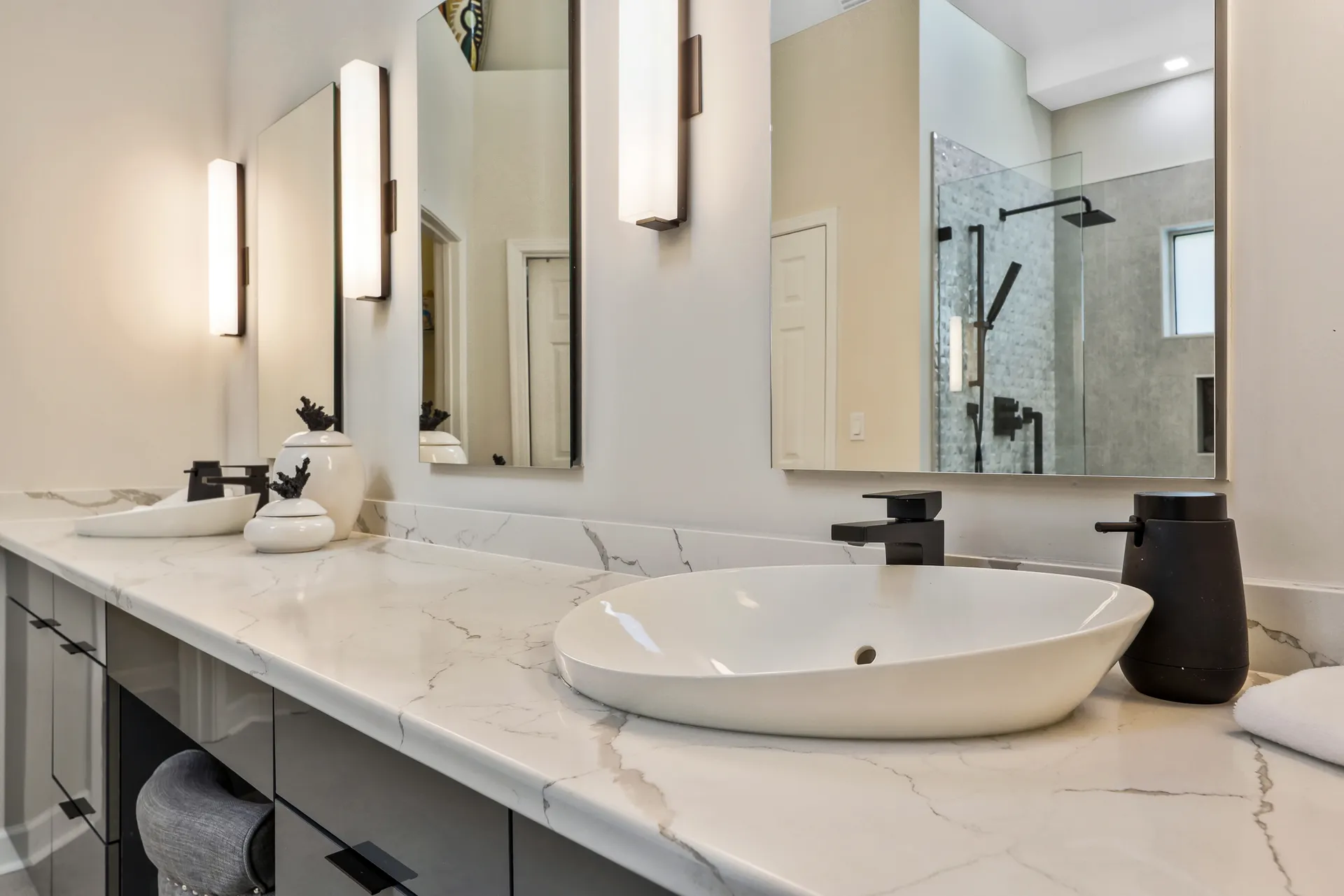 Vanity — Duluth bathroom remodel by HomeVantage