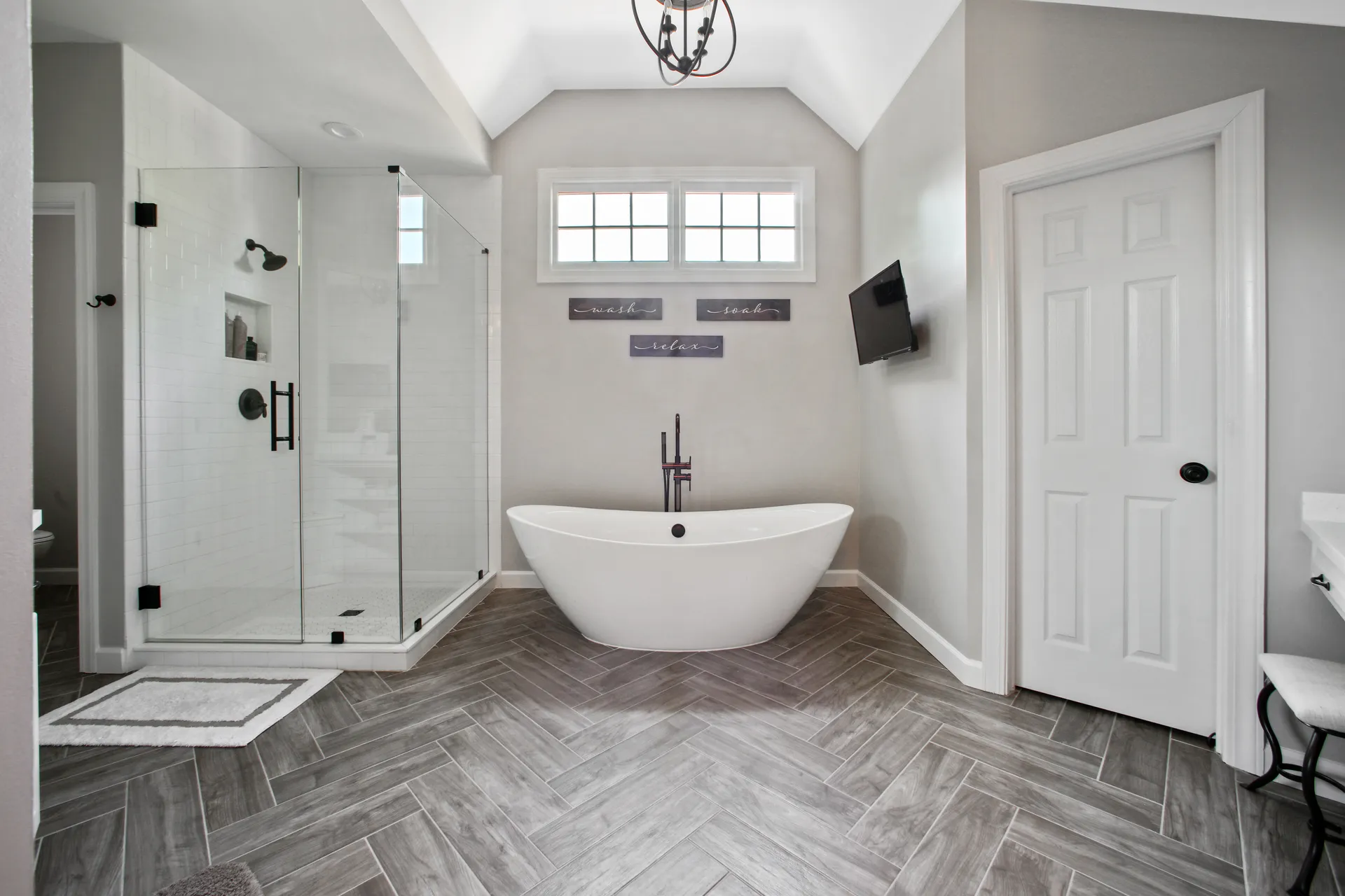 Tub, Vanity — Duluth bathroom remodel by HomeVantage