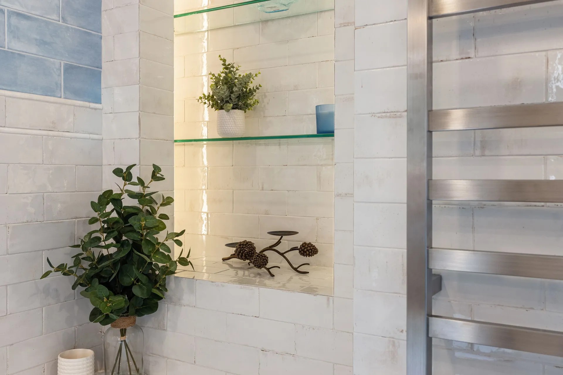 Custom tilework — Roswell bathroom remodel by HomeVantage