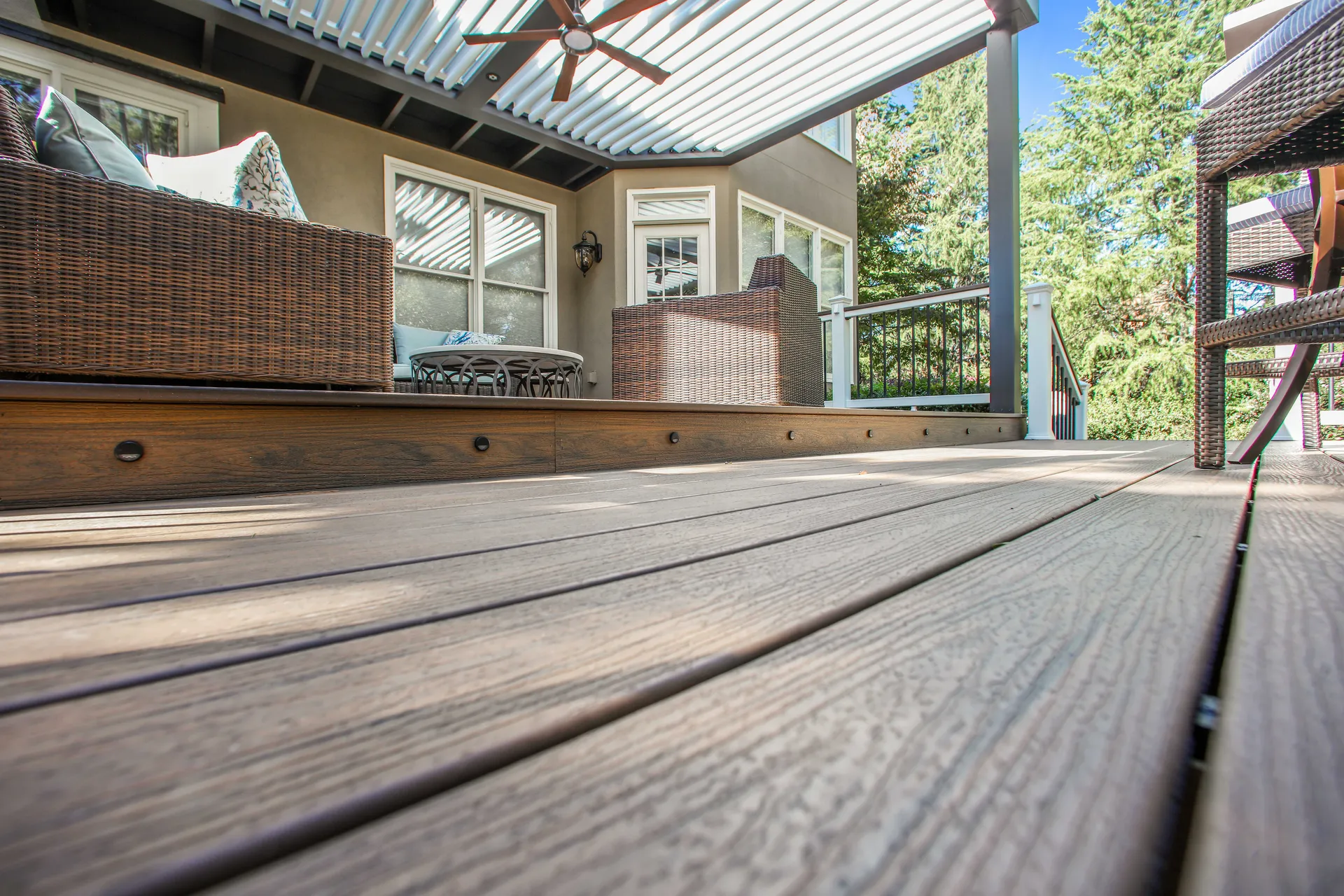 Multi-level covered deck in Alpharetta, GA by HomeVantage