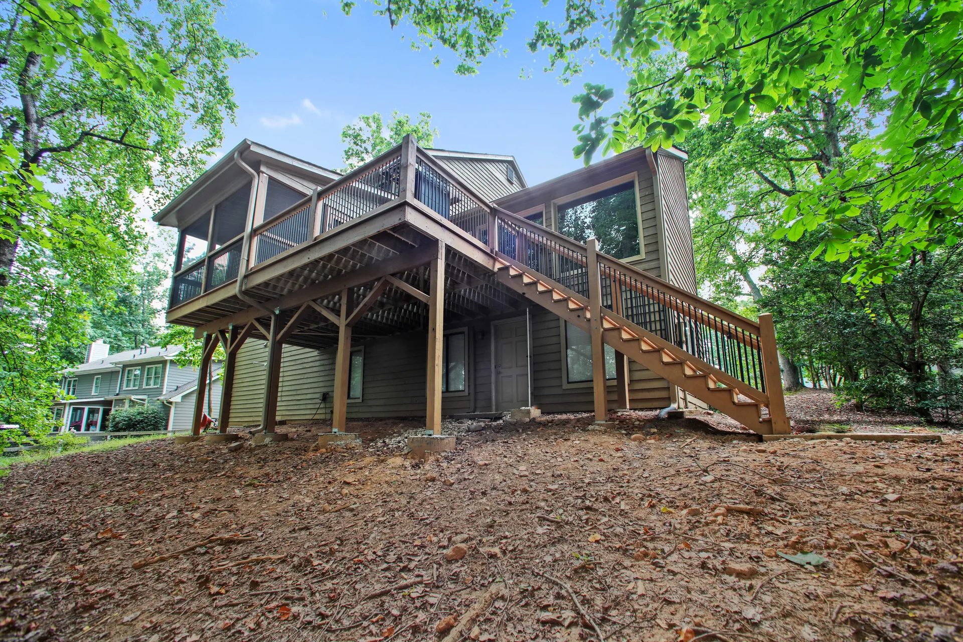 Covered deck in Roswell, GA by HomeVantage