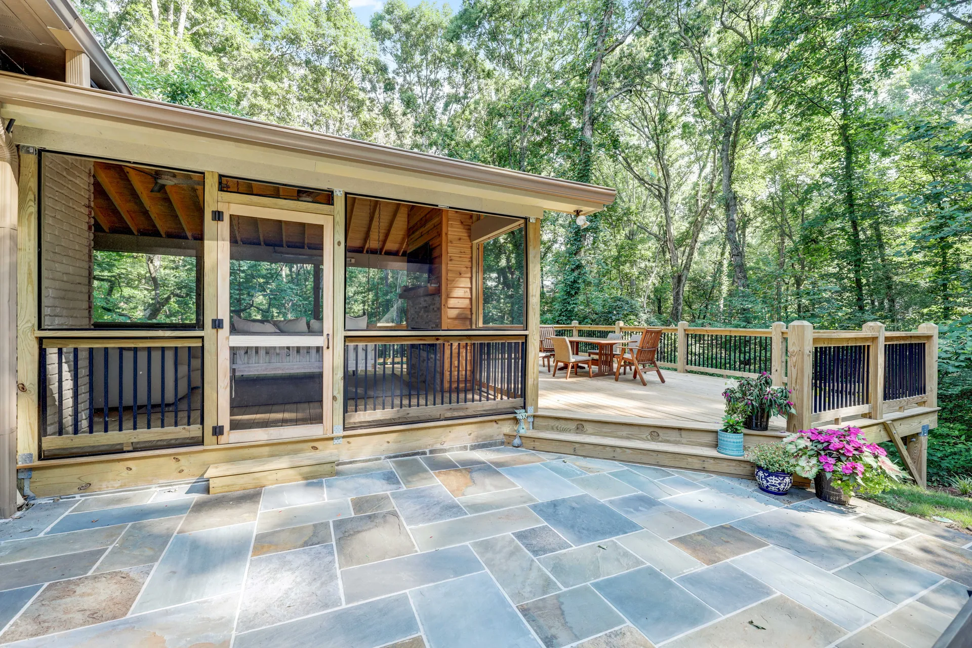 Covered deck in Sandy Springs, GA by HomeVantage