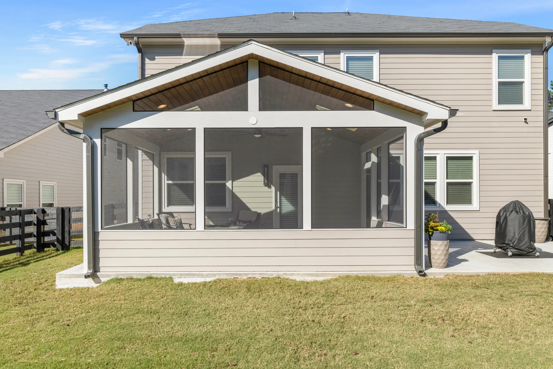Covered patio in Cumming, GA by HomeVantage