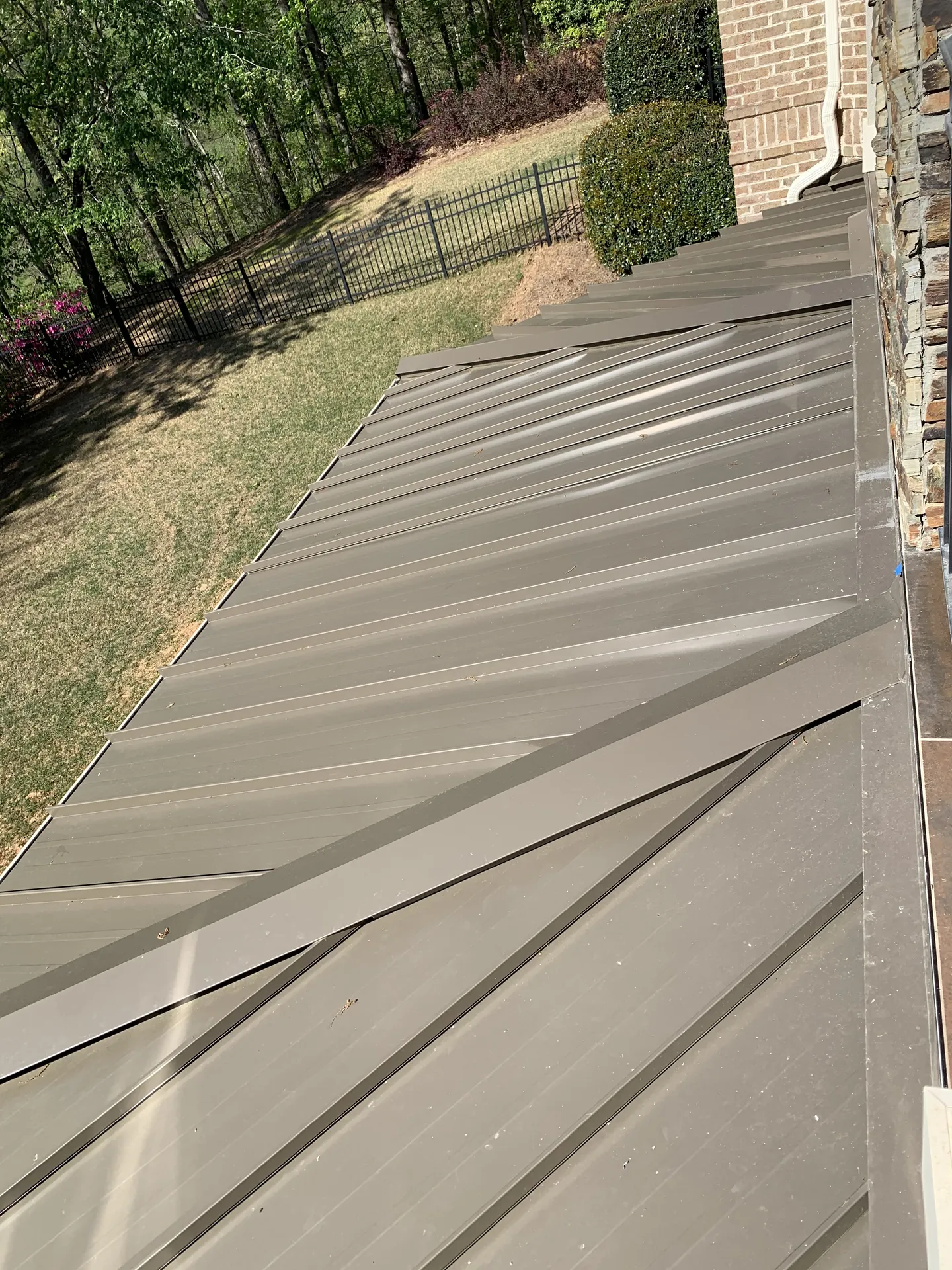 Covered patio in Roswell, GA by HomeVantage