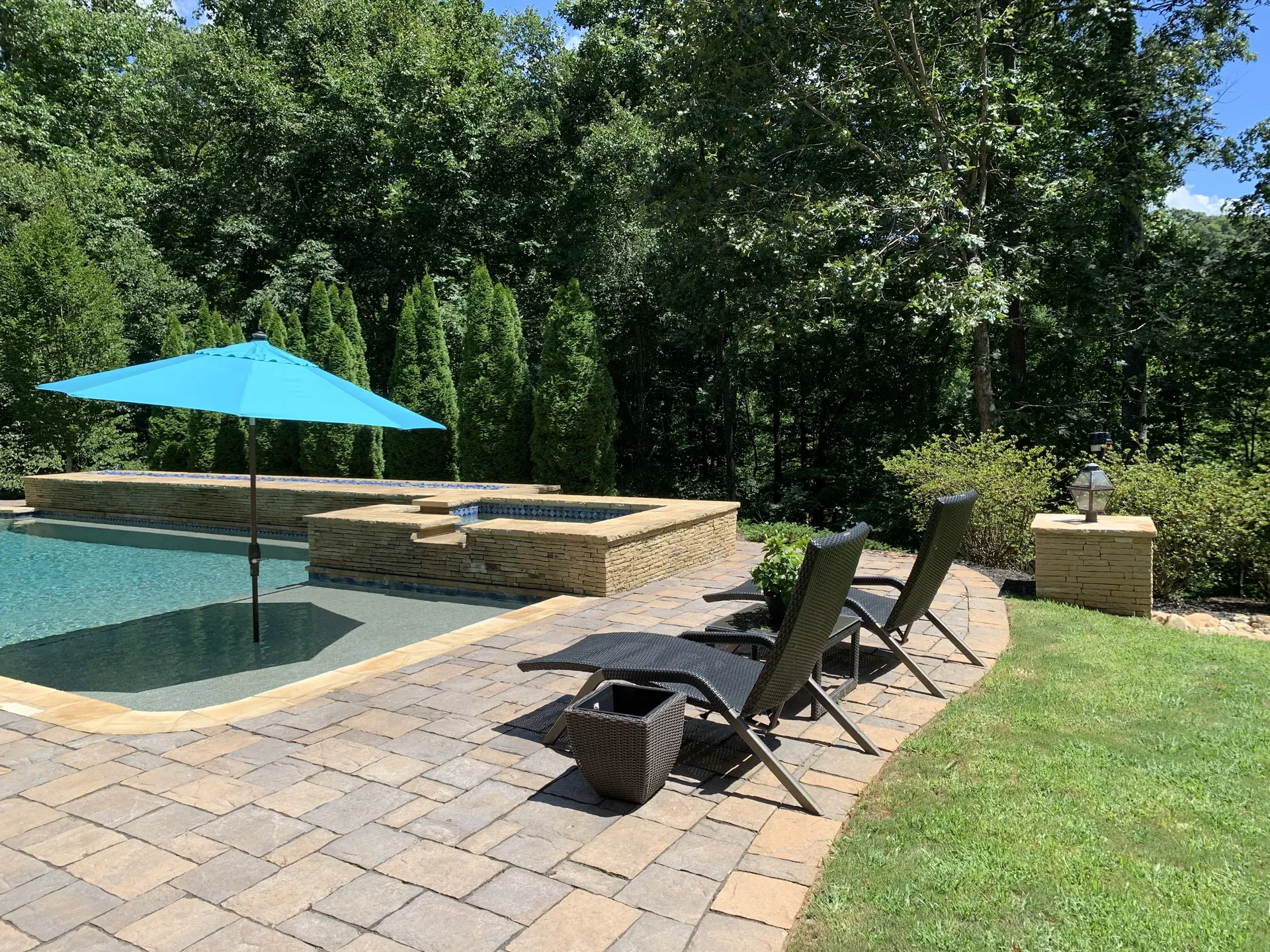 Covered patio in Roswell, GA by HomeVantage