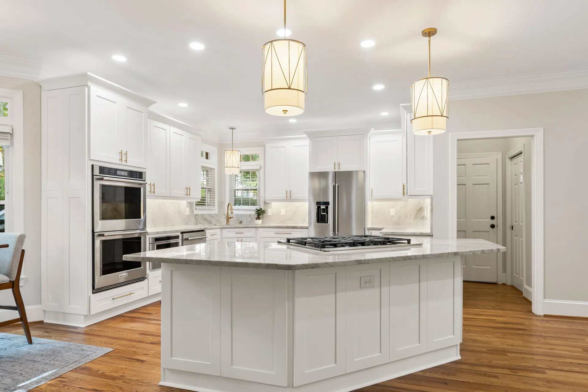 Kitchen island — Alpharetta kitchen remodel by HomeVantage