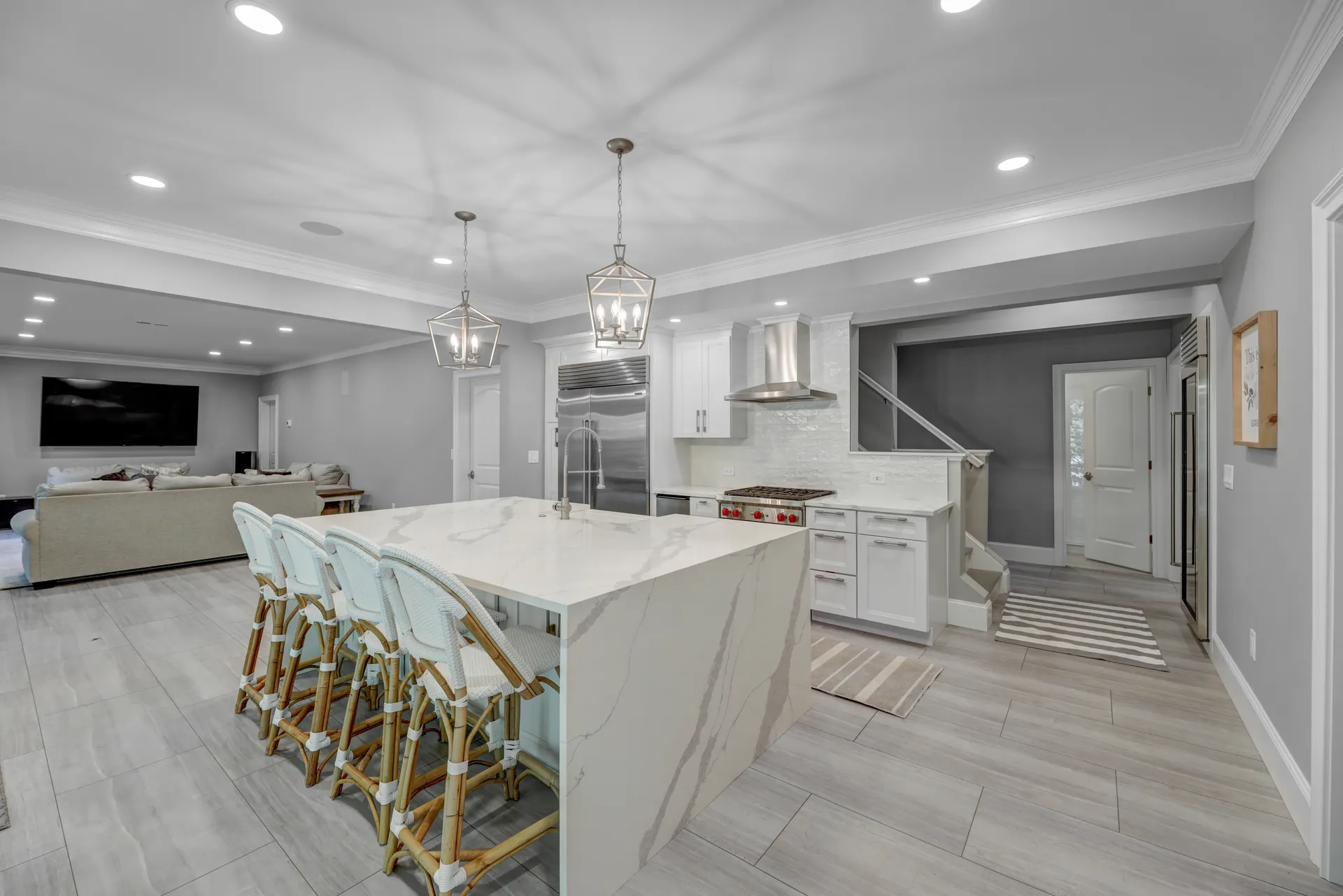 Kitchen island — Alpharetta kitchen remodel by HomeVantage