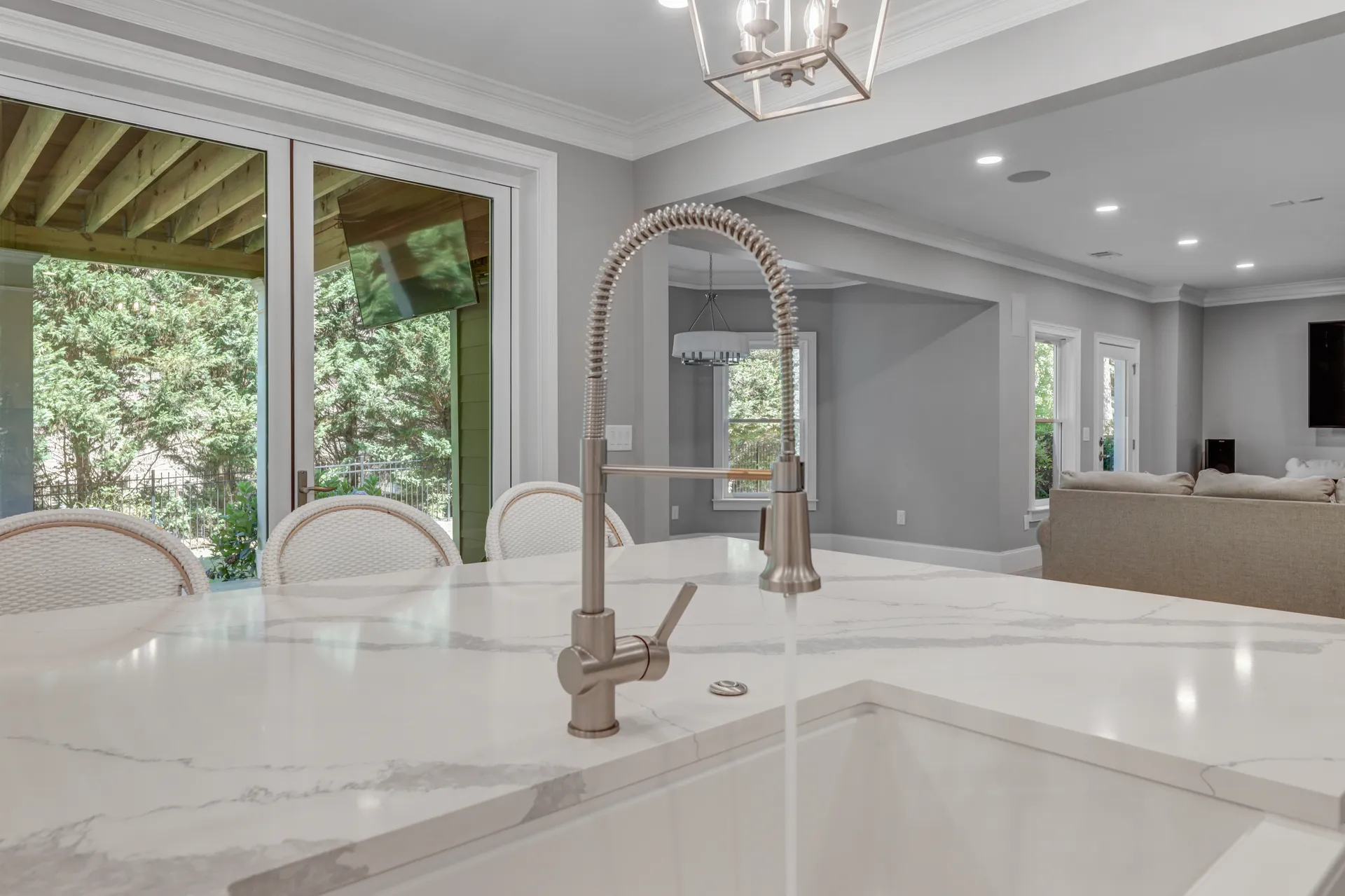 Kitchen island — Alpharetta kitchen remodel by HomeVantage