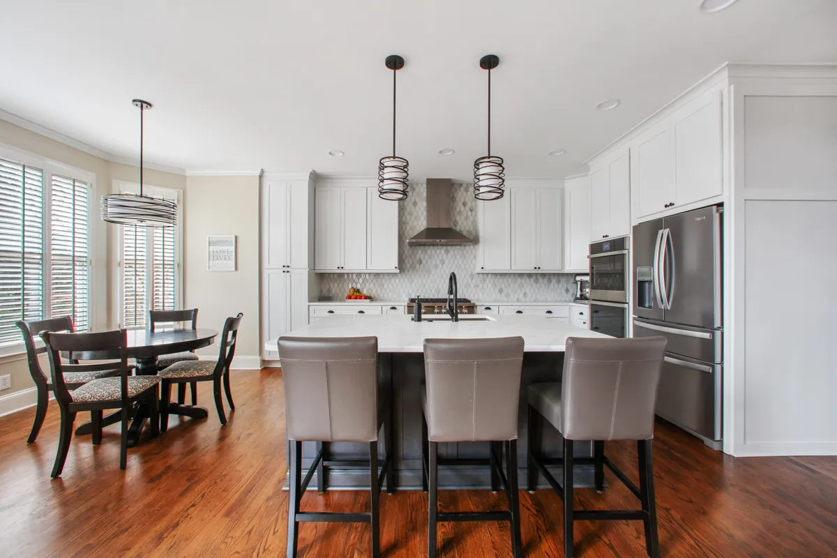 Kitchen island — Alpharetta kitchen remodel by HomeVantage