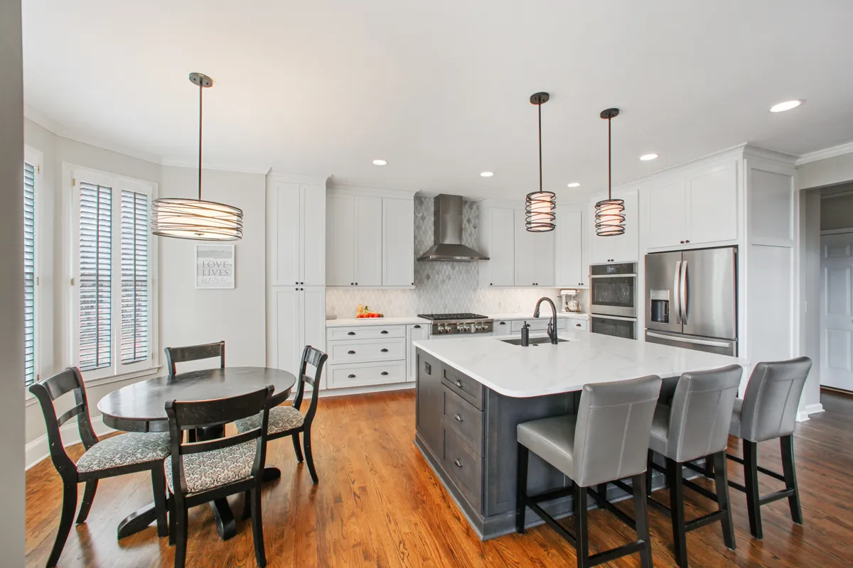 Kitchen island — Alpharetta kitchen remodel by HomeVantage