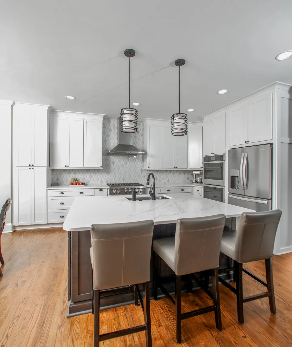 Kitchen island — Alpharetta kitchen remodel by HomeVantage