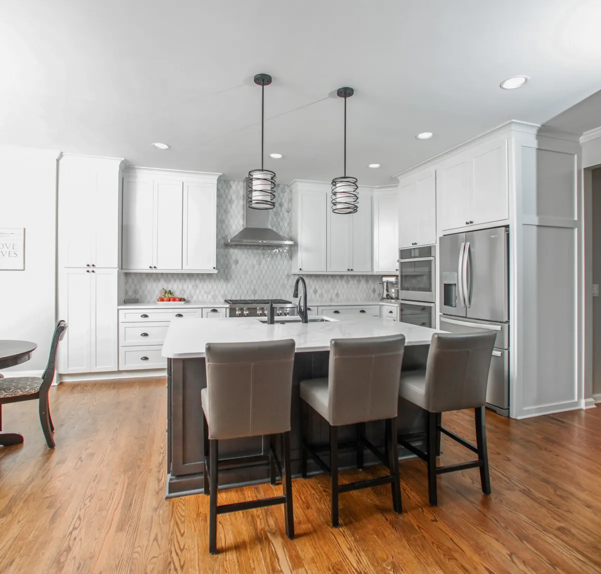 Kitchen island — Alpharetta kitchen remodel by HomeVantage