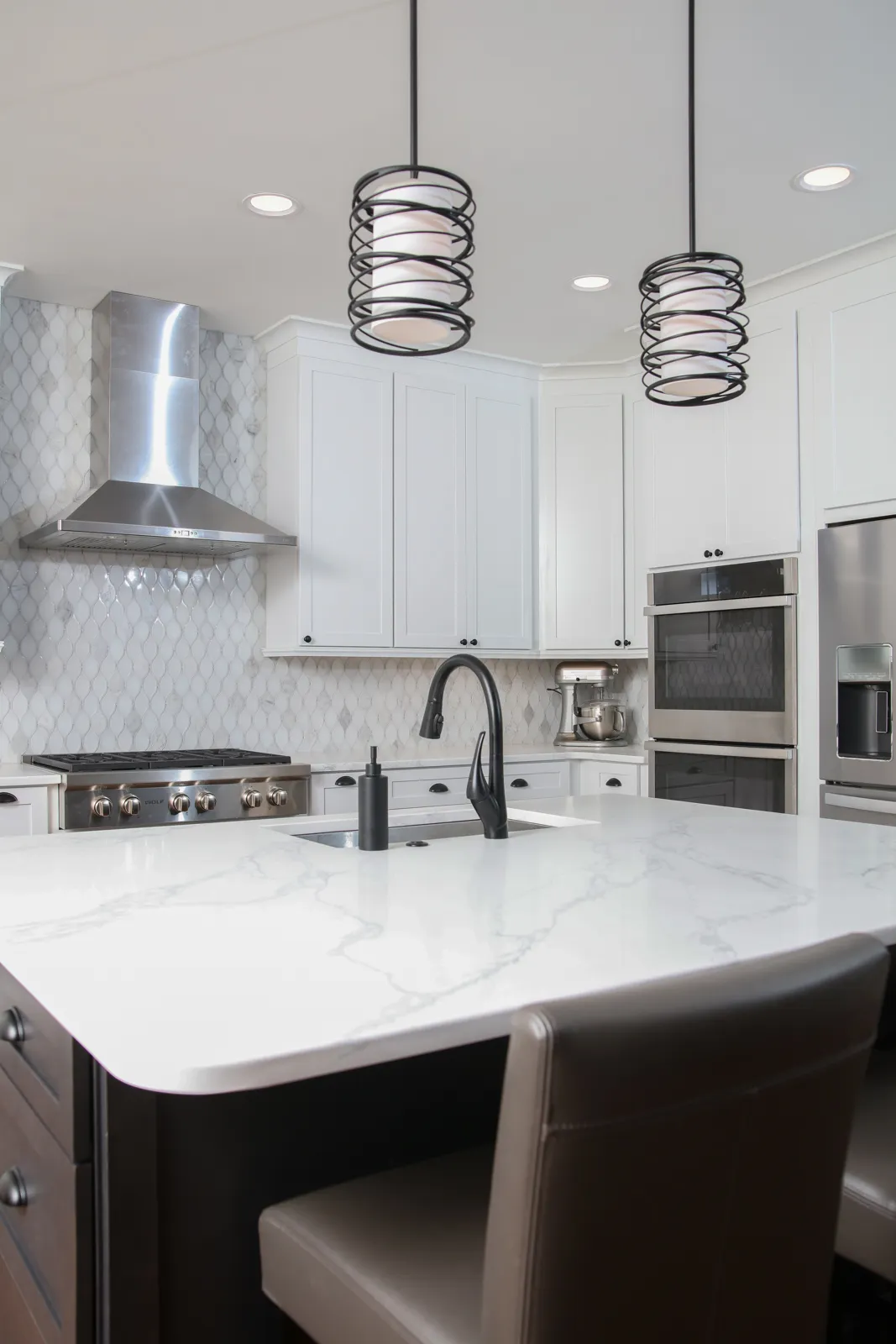 Kitchen island — Alpharetta kitchen remodel by HomeVantage