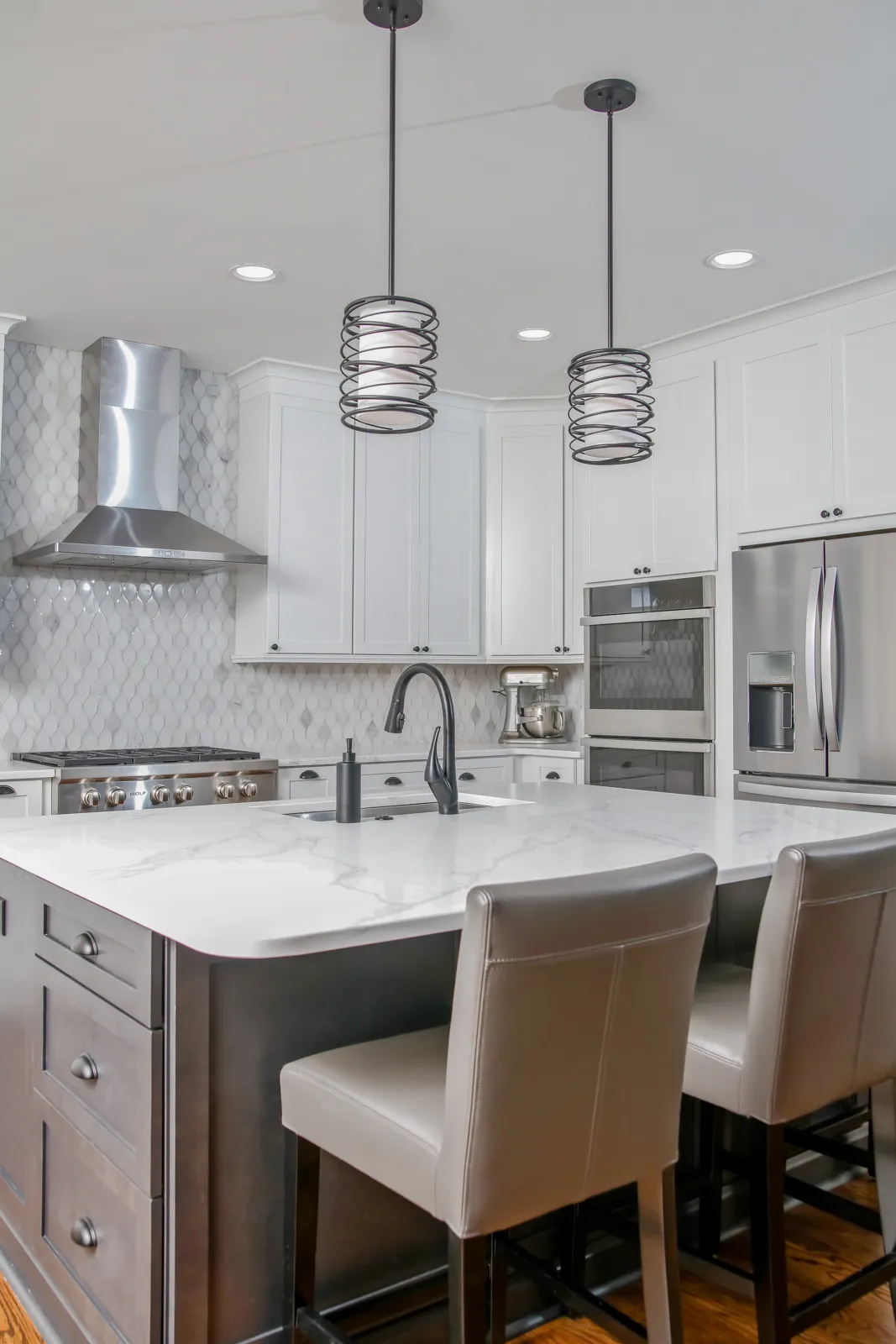 Kitchen island — Alpharetta kitchen remodel by HomeVantage