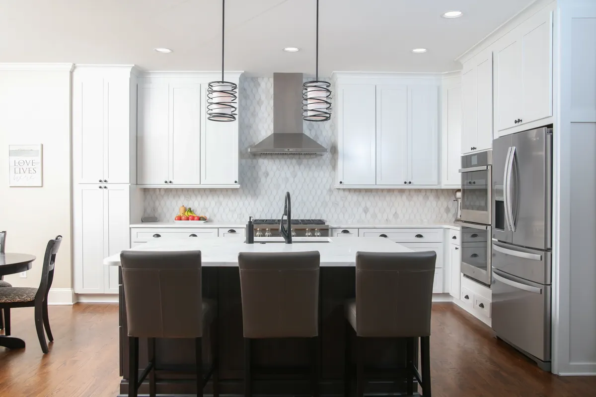 Kitchen island — Alpharetta kitchen remodel by HomeVantage
