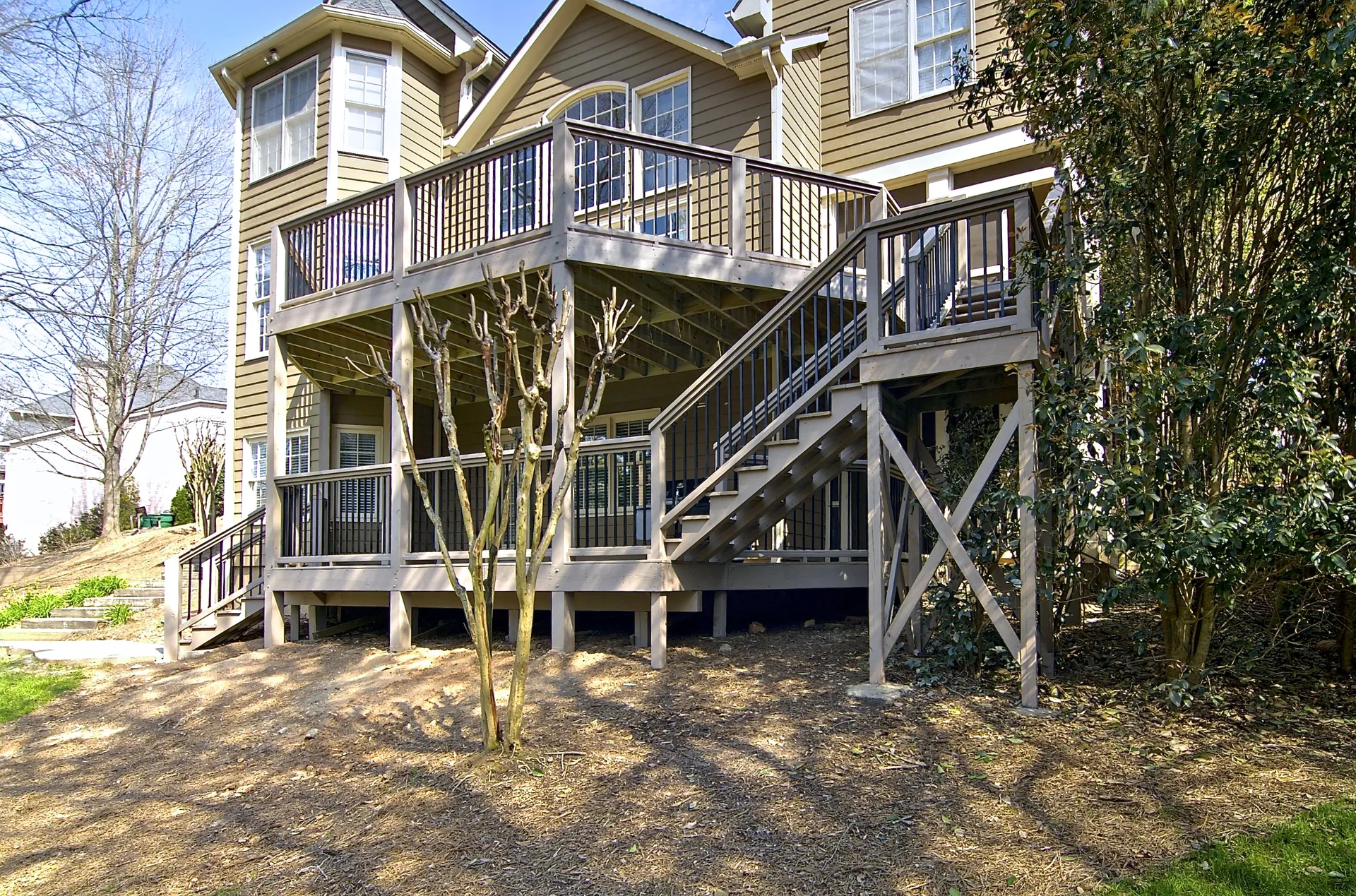 Multi-level open deck in Marietta, GA by HomeVantage