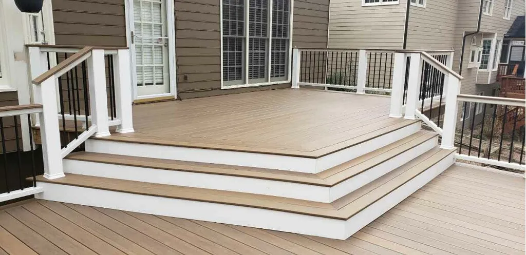 Multi-level open deck in Milton, GA by HomeVantage