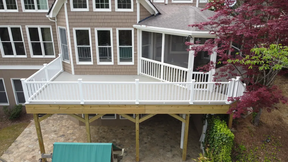 Multi-level open deck in Milton, GA by HomeVantage