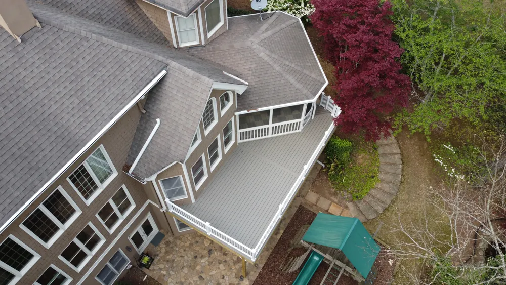 Multi-level open deck in Milton, GA by HomeVantage