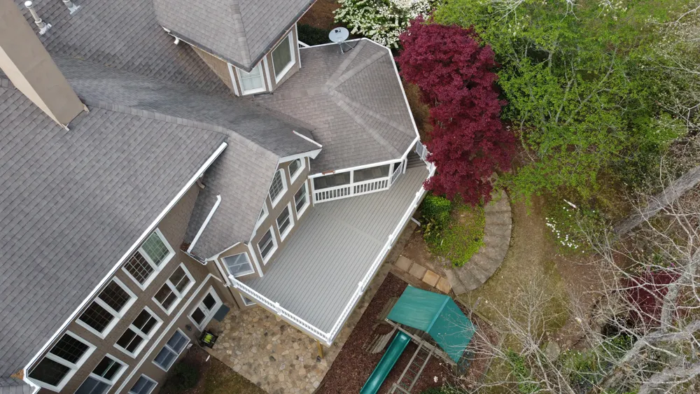 Multi-level open deck in Milton, GA by HomeVantage