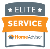 Elite service badge from HomeAdvisor, highlighting HomeVantage's commitment to quality residential remodeling in Alpharetta and surrounding areas.