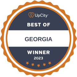 Best of Georgia Winner 2023 badge from UpCity, showcasing HomeVantage's recognition for excellence in home remodeling services.
